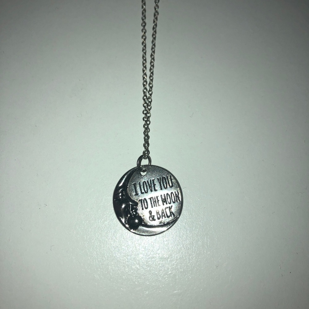 Love you to the moon and back chain necklace